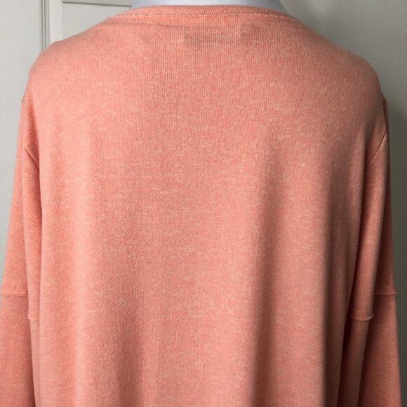 Soft Surroundings Women's Pink Salmon V Neck Long Sleeve Shirt Size XL Petite - Picture 10 of 12